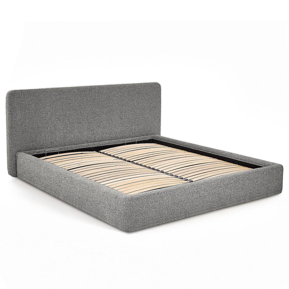 POLSTERBETT - Anthrazit, Textil (140/200cm) - home24