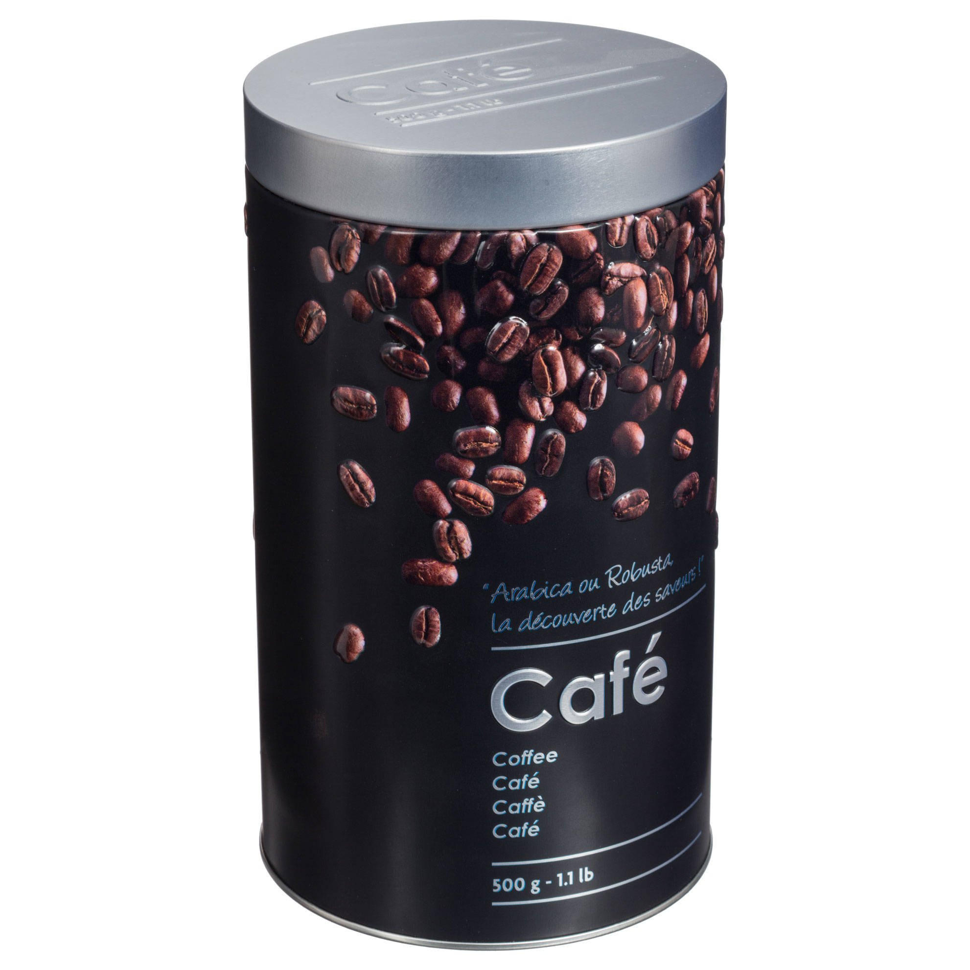 KAFFEEDOSE 500 g 11/11/19 cm - Schwarz, Metall (11/19cm) - 5five Simply Smart