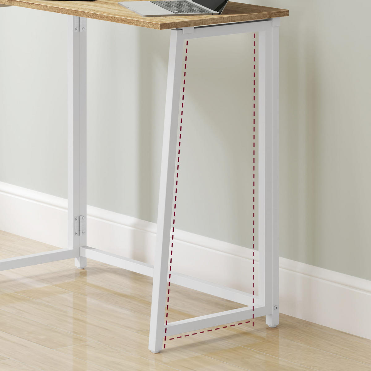 SCHREIBTISCH in sonoma mix weiß - Hellbraun/Weiß, Holzwerkstoff (80/40/75cm) - Home Collective