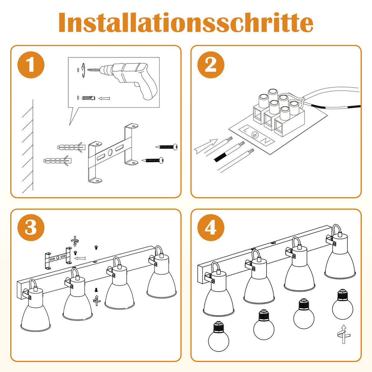 DECKENSTRAHLER Jyntar 58/6/15 cm - Schwarz, Holz/Metall (58/6/15cm) - ZMH