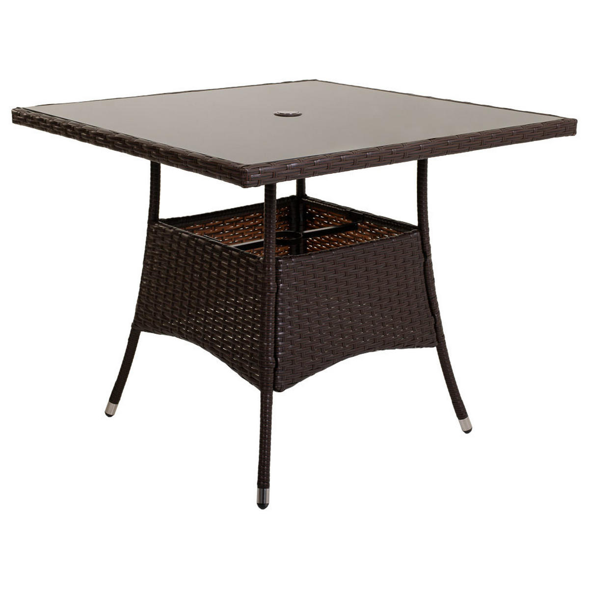 GARTEN-ESSGRUPPE, 5er-Set, dunkelgrau - Braun, Naturmaterialien - Wanderlust