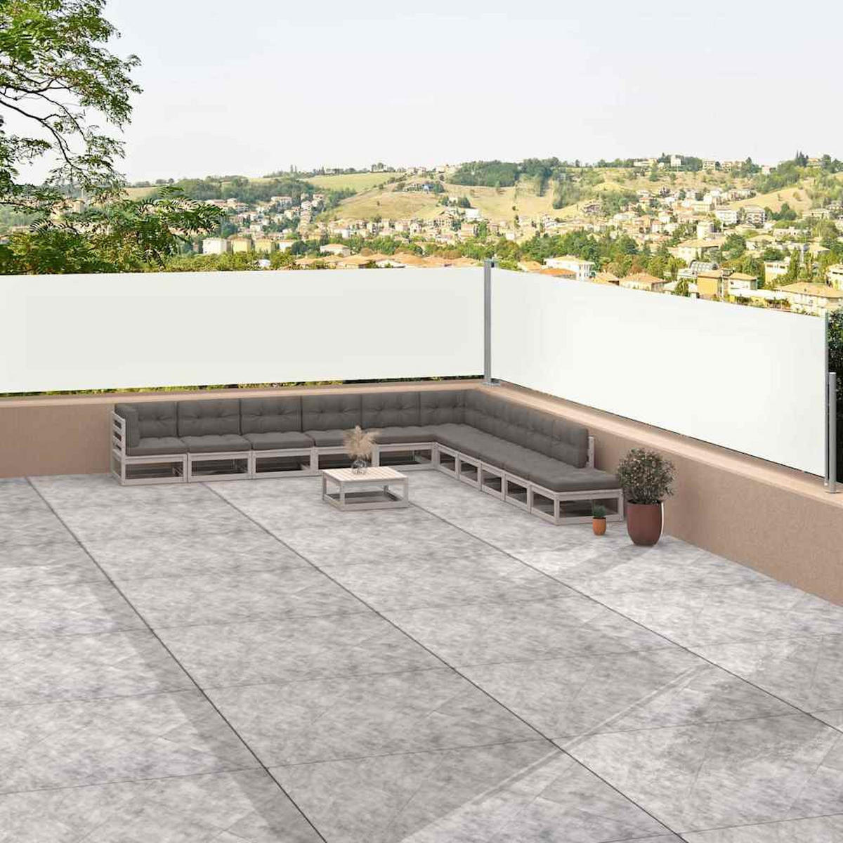 SEITENMARKISE Ausziehbar Creme 117x1200 cm - Creme, Textil (1200/117/1200cm) - furnicato