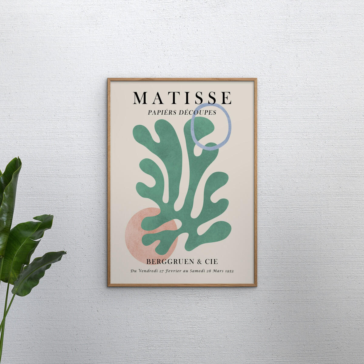 POSTER mit Rahmen Vitor Costa - Matisse floral Poster 6 - Eichefarben/Multicolor, Holz/Papier (50/70cm) - Poster&Frame