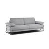 SOFA LORI 3-Sitzer, silberfarben - Silberfarben/Schwarz, Holzwerkstoff/Textil (245/87/96cm) - Courtois Laville