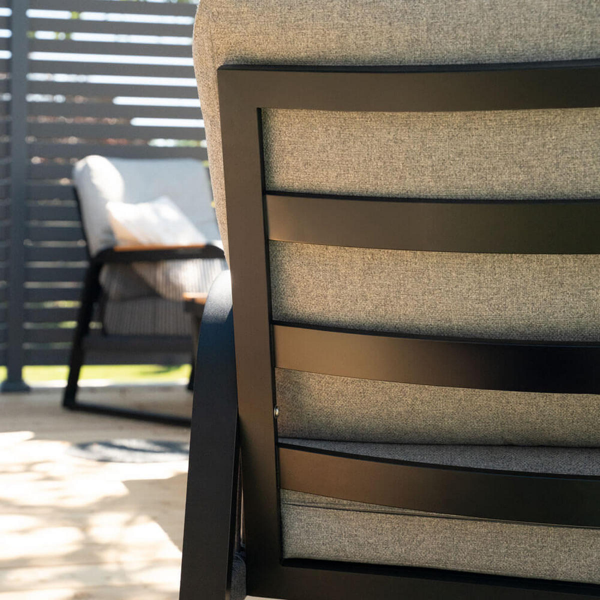 GARTENLOUNGE Aluminium MARABA - Für 5 Personen - Schwarz, Kunststoff/Metall - Home Deluxe