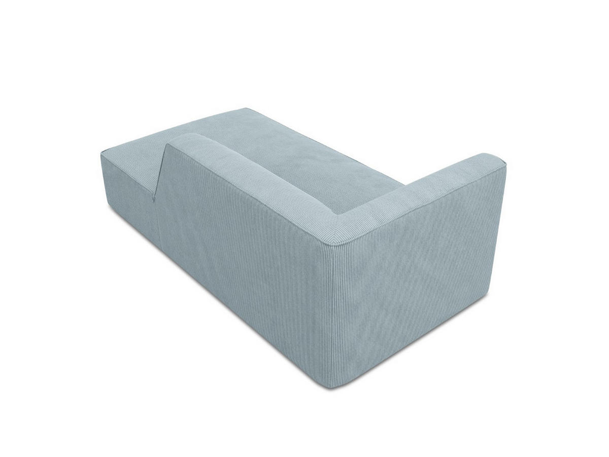 CHAISELONGUE rechts Ruby aus Cord hellblau - Hellblau, Textil (93/69/180cm) - Micadoni