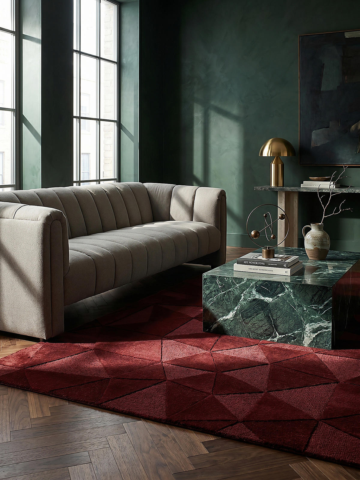 TEPPICH aus Wolle DEBEN in Rot, geometrisch-abstrakt, 200 x 290 cm - Rot, Textil (290/200cm) - KADIMA DESIGN
