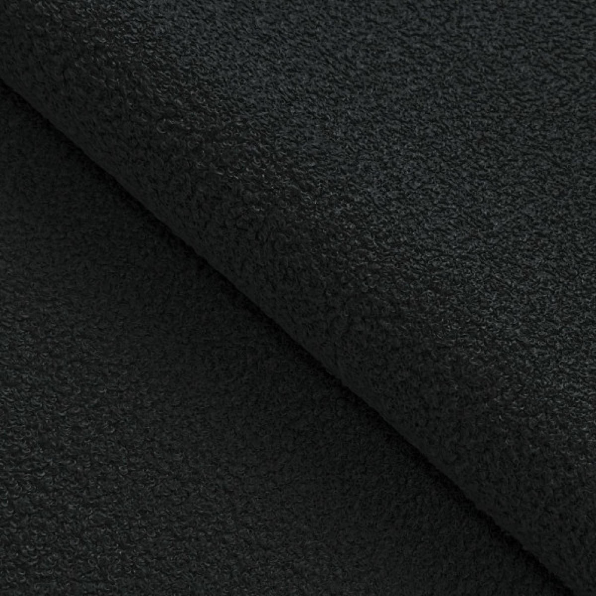 SOFA Schwarz MILA Ausziehbar Ohne Armlehnen Bouclé Stoff - Schwarz, Textil (214/89/104cm) - Sepro Meble