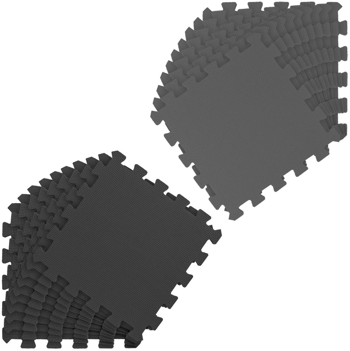 SPIELMATTE ab Null - 180/90 cm Puzzlematte Schwarz - Multicolor, Kunststoff (30/30cm) - Littletom