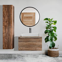 BADMÖBEL-SET 4-TLG. Puebla-56 - Braun, Holzwerkstoff (130/200/46cm) - Lomado