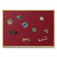 MAGNETTAFEL 100x70 cm Goldener Rahmen Burgunderrot - Beere, Metall (100/70/0.4cm) - TULUP