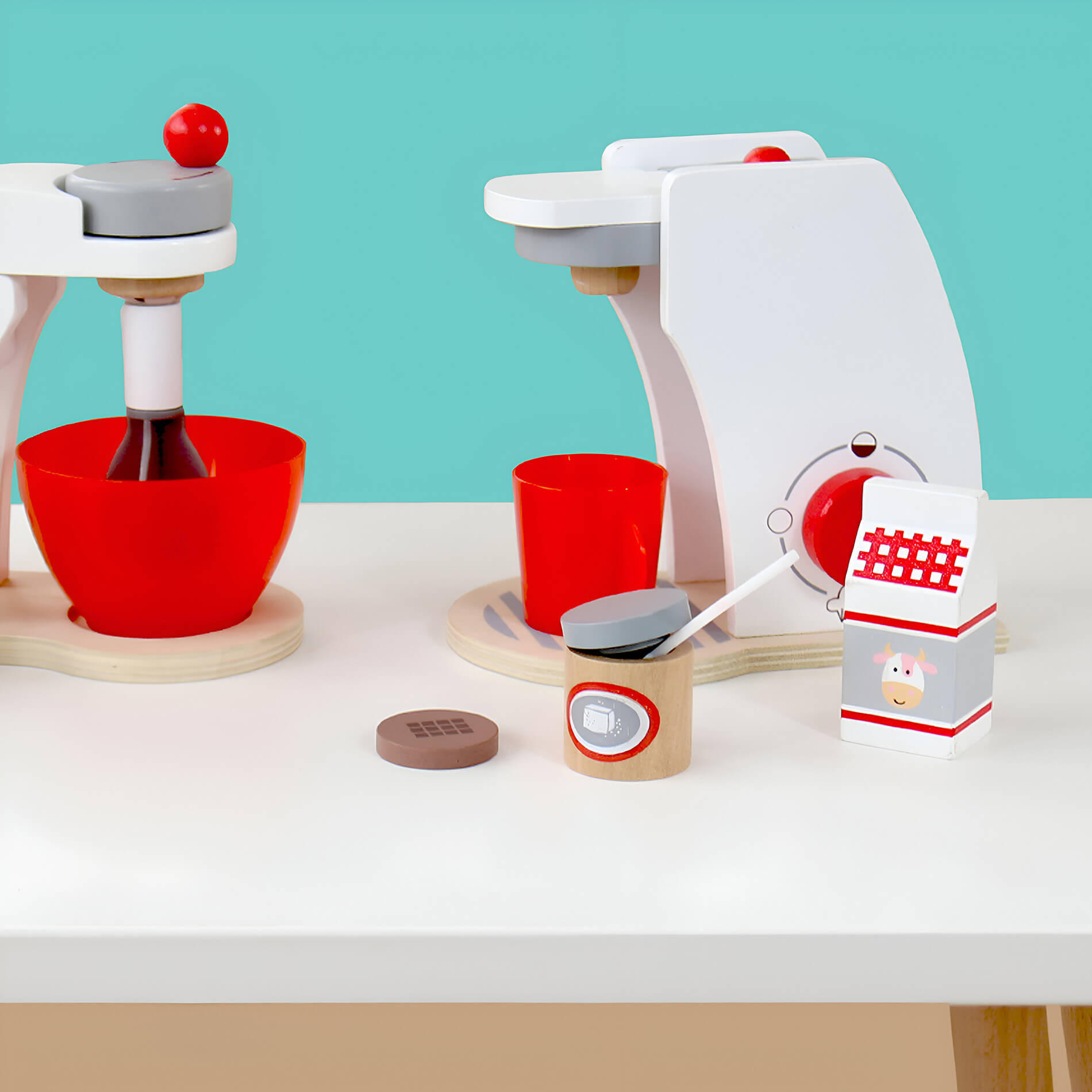KINDERKÜCHENZUBEHÖR Kaffeemaschine - Multicolor, Holz (10.5/16.6/17cm)