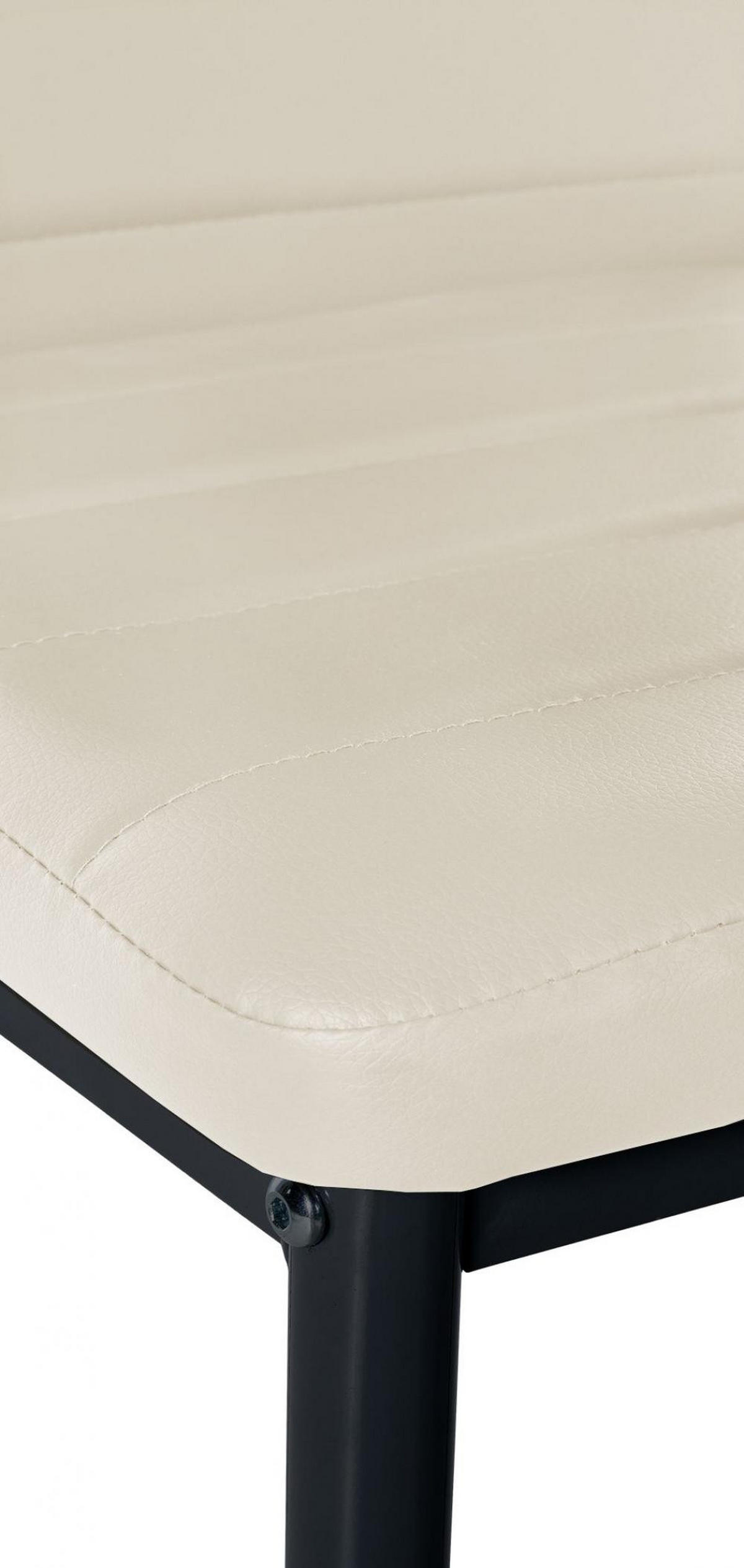 STUHL Lederlook creme - Creme, Textil/Metall (41.5/99/40cm) - CLP