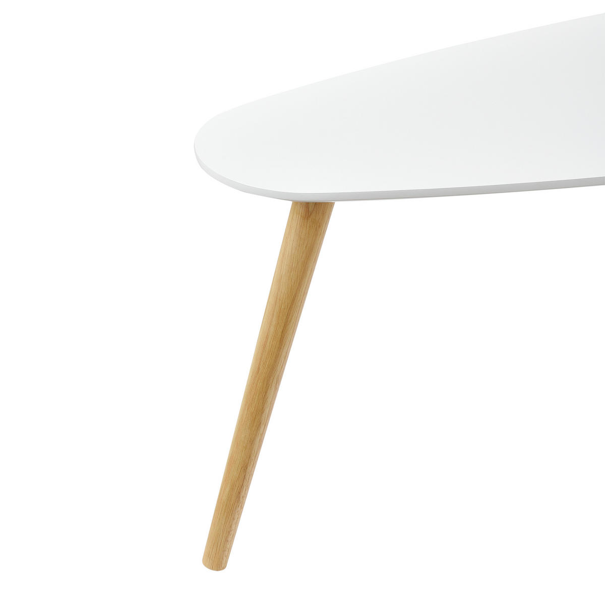 COUCHTISCH Langesund SET 2-teilig 80/40/46 - Weiß Hochglanz, Holzwerkstoff (40/80/46cm) - [en.casa]