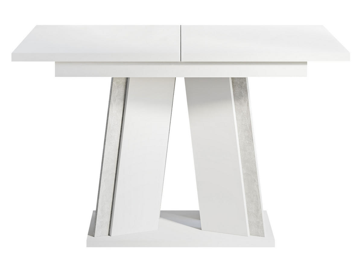 ESSTISCH ausziehbar Doha - Weiß Hochglanz, Holzwerkstoff (80/120/75cm) - MIRJAN24