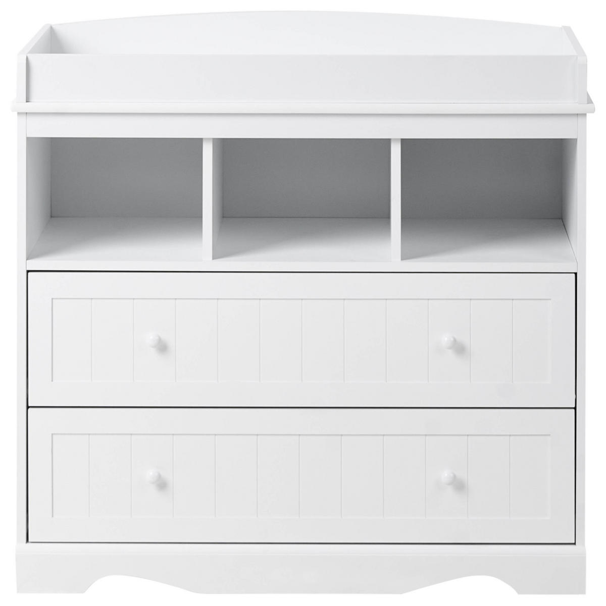 WICKELKOMMODE VIRDEN Weiß - Weiß, Holzwerkstoff (90/86/50cm) - Beliani