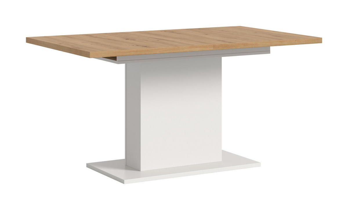 ESSTISCH MOTION (B/H/T: ca. 150/76/90 cm) in Weiß/Artisan Oak Nachbildung - Weiß, Holzwerkstoff (90/150/76cm)