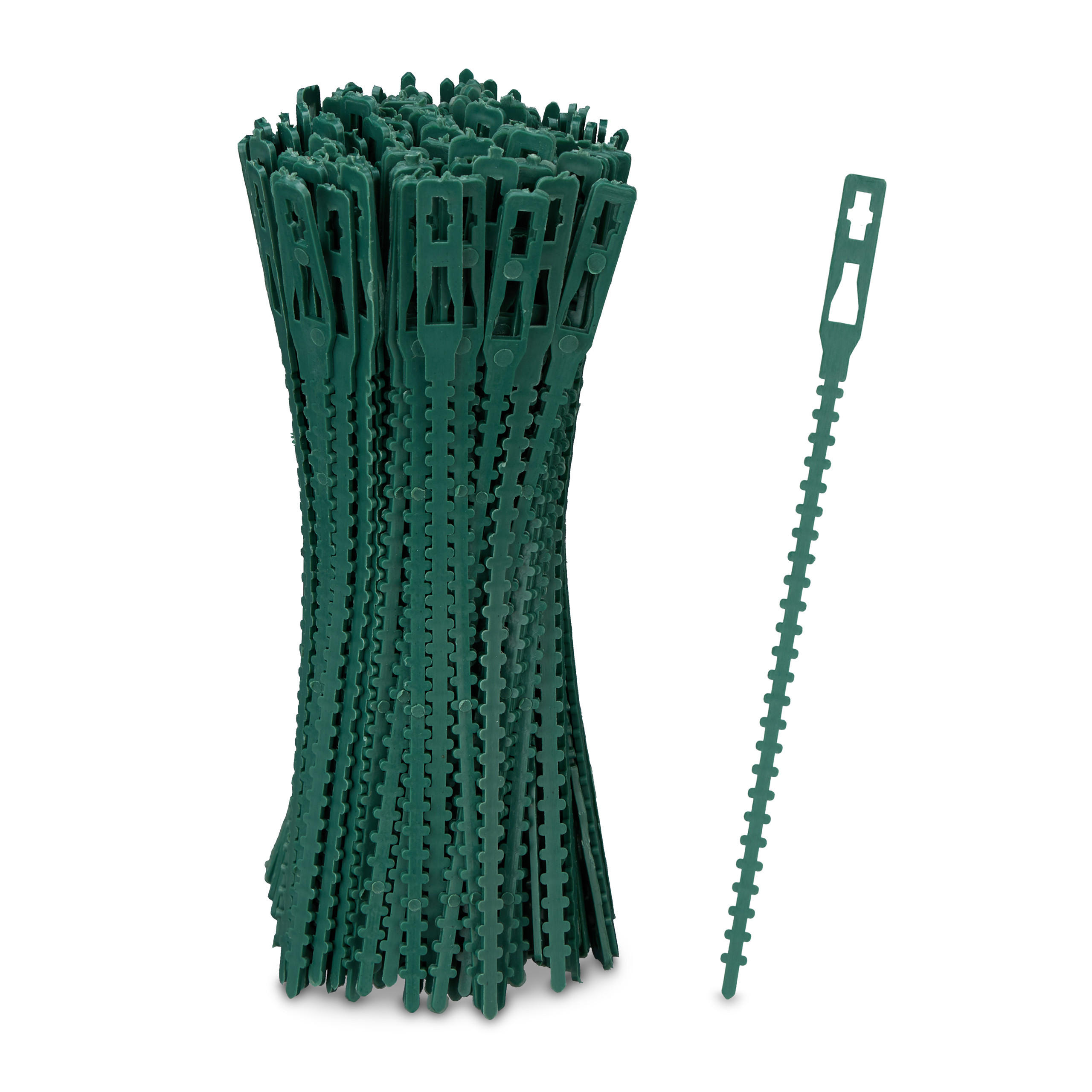 200XVEZICE - tamno zelena, plastika (0.7/14/0.2cm) - Relaxdays