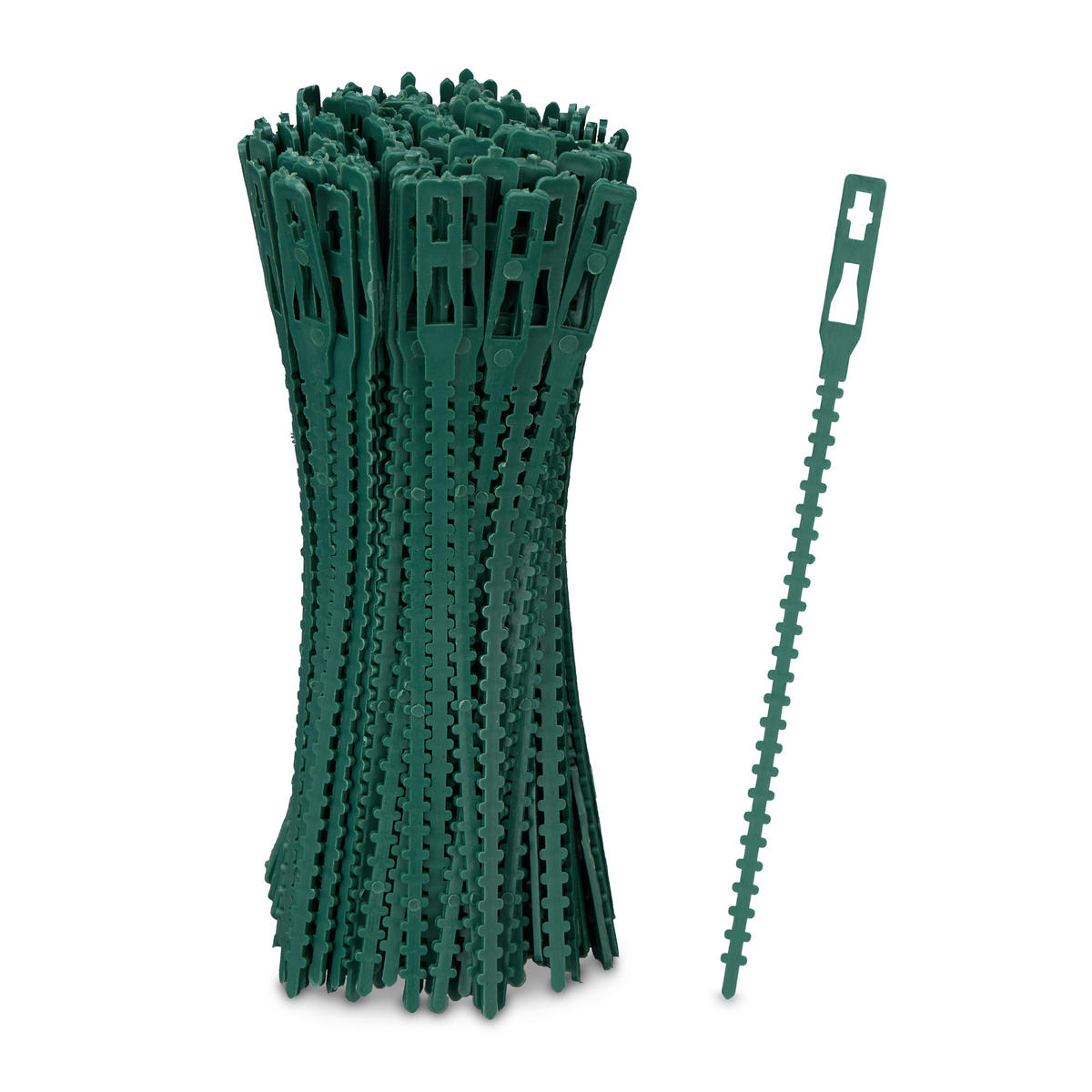 200XVEZICE - tamno zelena, plastika (0.7/14/0.2cm) - Relaxdays