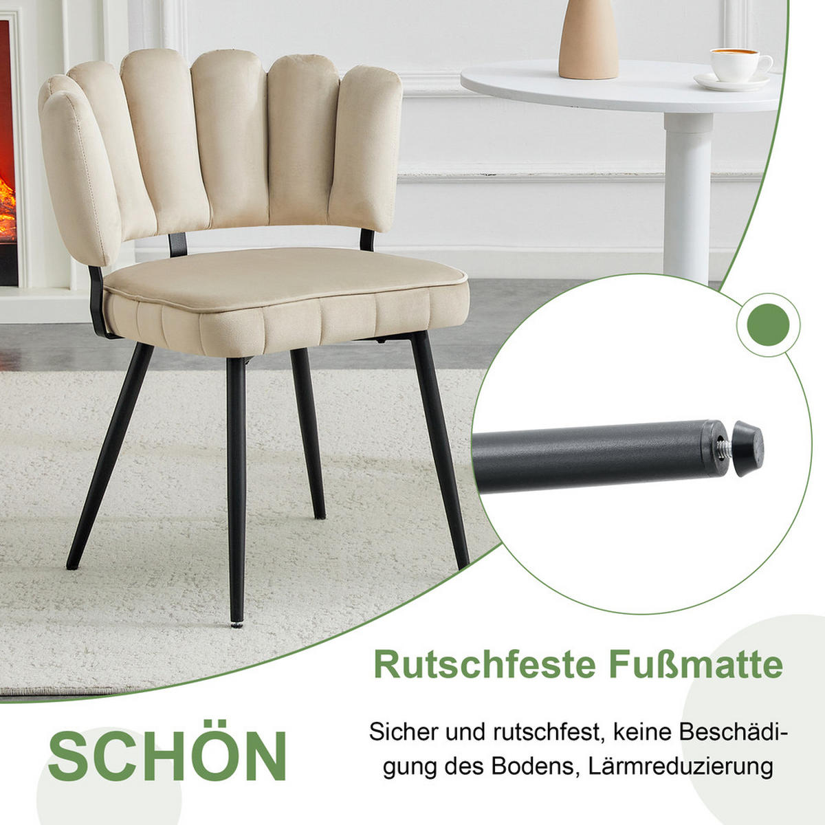 TISCHGRUPPE 3-tlg Rund Nussbaum-Optik 107cm - Beige, Holzwerkstoff/Metall (68/25/83.5cm) - Raelunyi