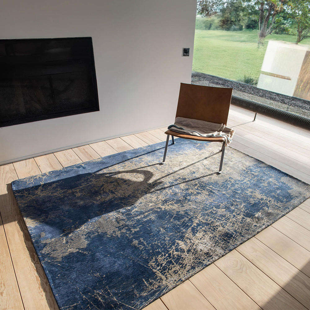 TEPPICH Abyss Blue Mad Men 240/340 cm - Blau, Textil (240/340cm) - Louis De Poortere