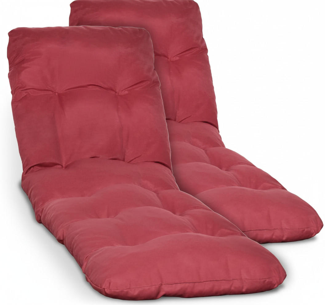 ROLLLIEGENAUFLAGE Flair RL 190x60x8cm Rot (2tlg) - Rot, Textil (60/16/190cm) - Beautissu 