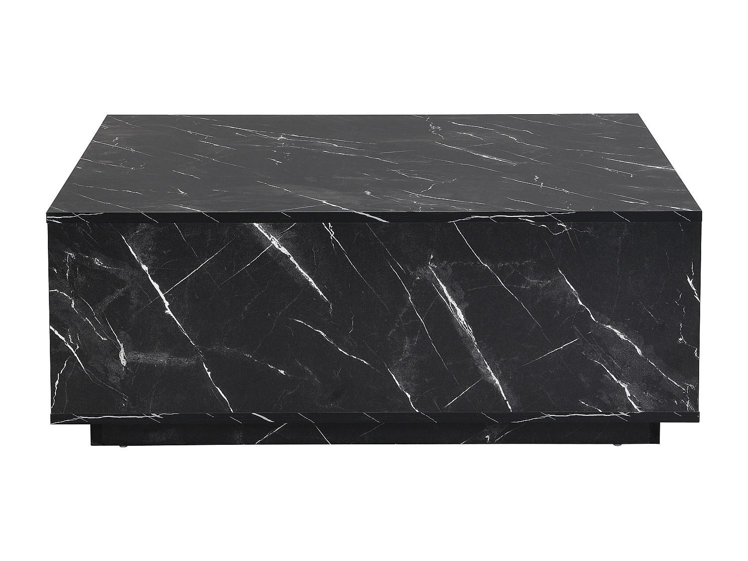 COUCHTISCH - 90 cm x 90 cm - holz - schwarz Antrim - Schwarz, Holz (90/90/35cm) - Vente-Unique