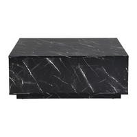 COUCHTISCH - 90 cm x 90 cm - holz - schwarz Antrim - Schwarz, Holz (90/90/35cm) - Vente-Unique