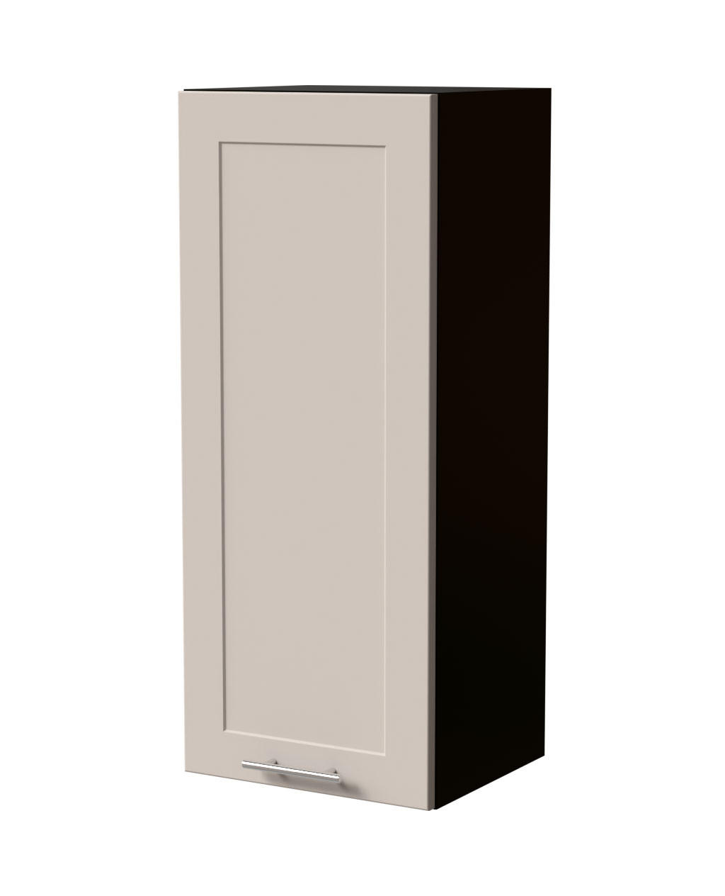 HÄNGESCHRANK Oslo W4/40 Schwarz / Kaschmir Matt 40 / 32,5 / 96cm - Kaschmir/Schwarz, Holz/Holzwerkstoff (40/96/32.5cm) - Feldmann-Wohnen