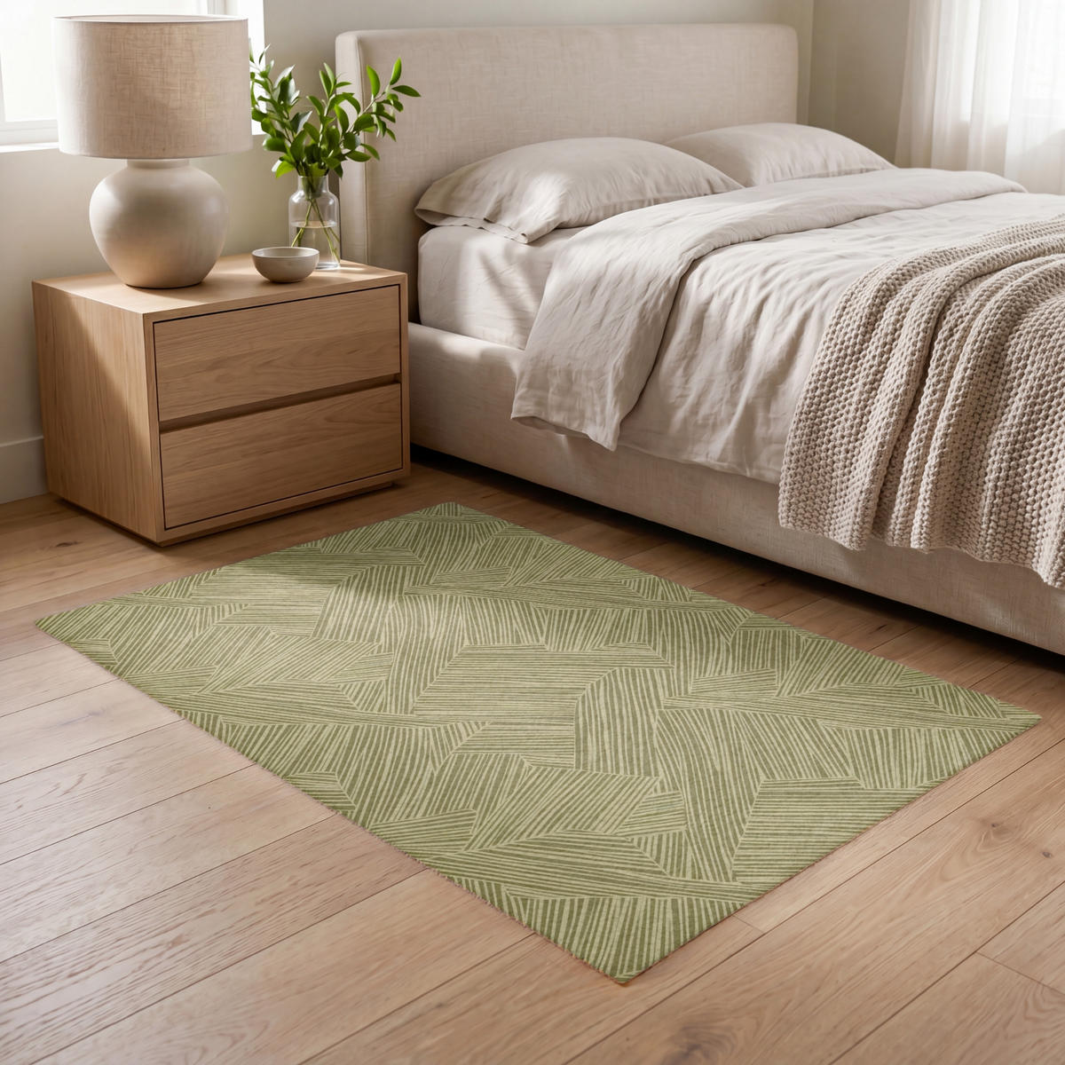 KOBERCE - Abstraktné - Moderné - Zelené - 120x80 cm - olivovozelená, textil/plast (120/0.4cm) - OnlyWow