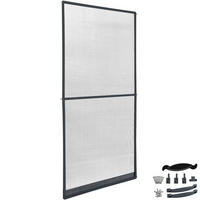 FLIEGENGITTER MIT ALUMINIUMRAHMEN , 95 x 210 cm, anthrazit - Anthrazit, Metall (95/210/1cm) - tectake