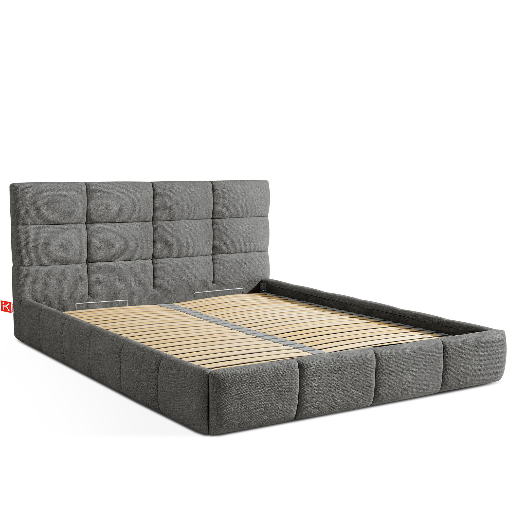 POLSTERBETT ALTOS Bouclé, dunkelgrau - Dunkelgrau, Holz/Holzwerkstoff (160/200cm) - KONSIMO®