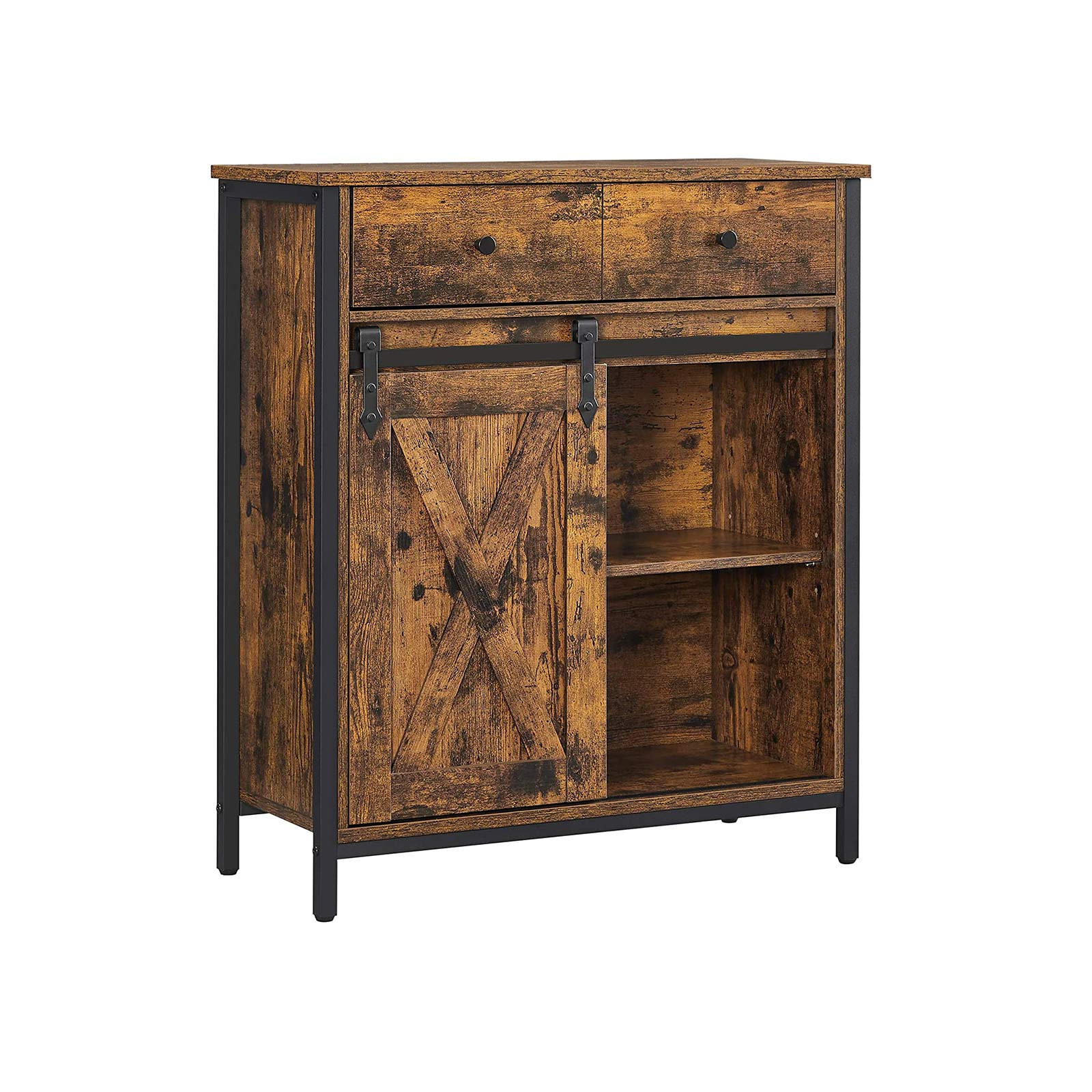 Hansiro Beistellschrank Braun 30x80x70 cm