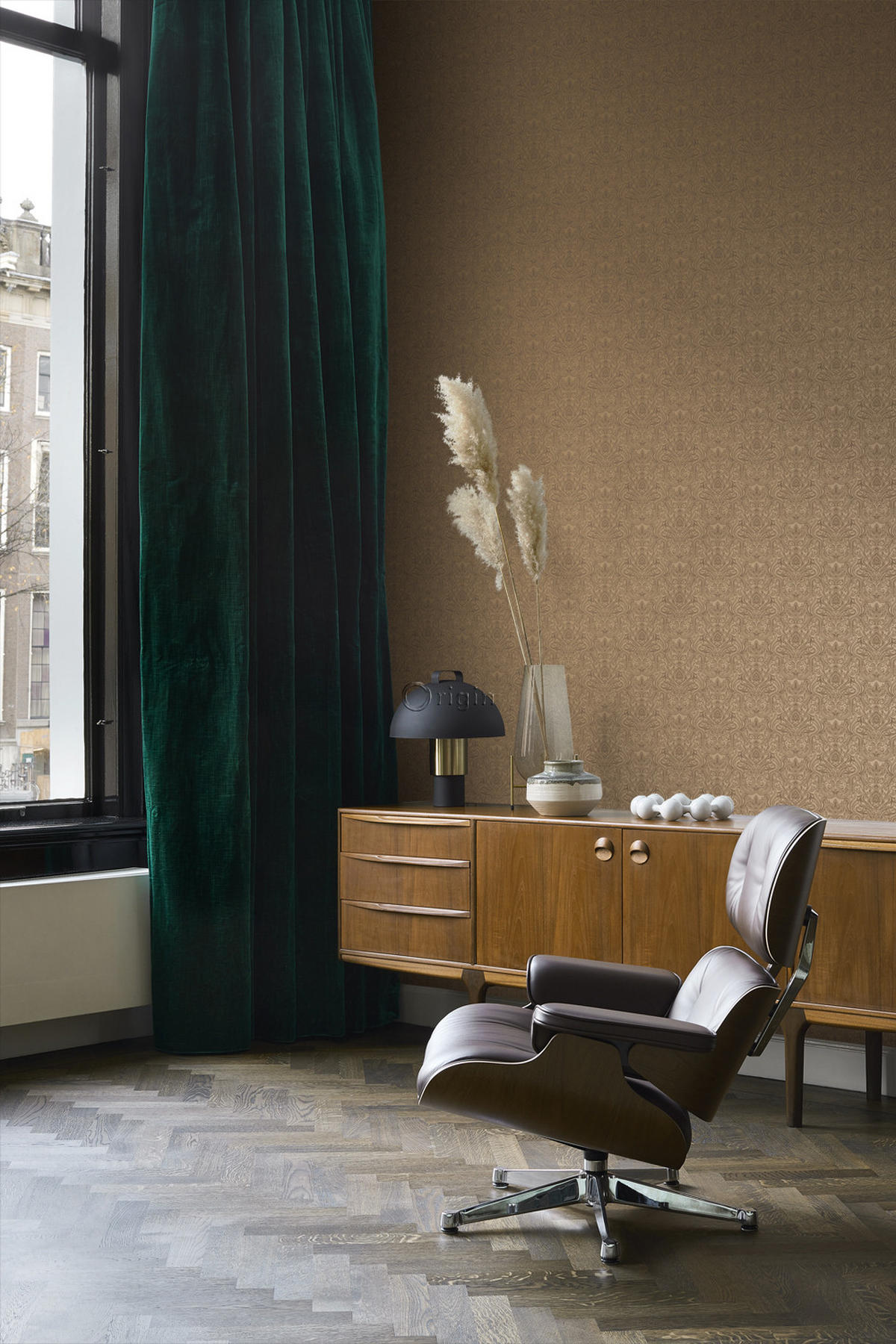 TAPETE Ornamente 53 cm x 10.05 m - Gelb, Papier (53/1000cm) - Origin Wallcoverings