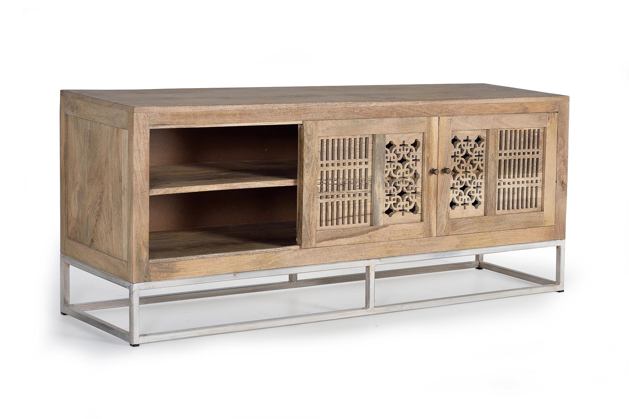 TV-SCHRANK aus Mangoholz - Braun, Holz (160/65/40cm) - Giner y Colomer