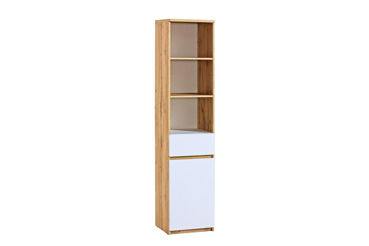 JUGNEDZIMME-SET ARCO B 5-teilig in Weiß Arctic Matt / Wotan Eiche - Eiche Wotan/Weiß, Holzwerkstoff (280/195/52cm) - Deine Möbel 24