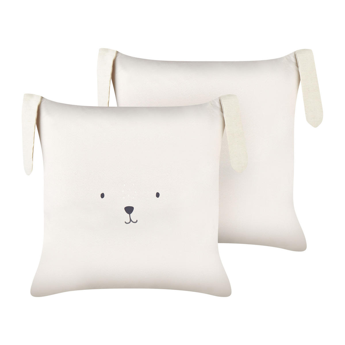 DEKOKISSEN 2er-Set Beige 45/45 cm Coney - Beige, Textil (45/45cm) - Beliani