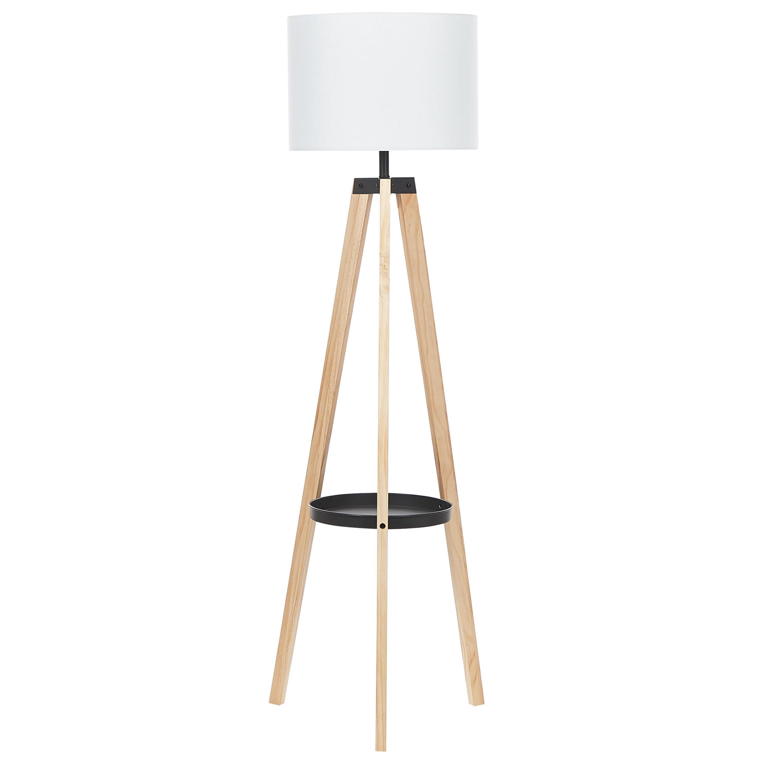 STEHLAMPE Bluff 41/41/149 cm - Hellbraun, Holz (41/41/149cm) - Beliani