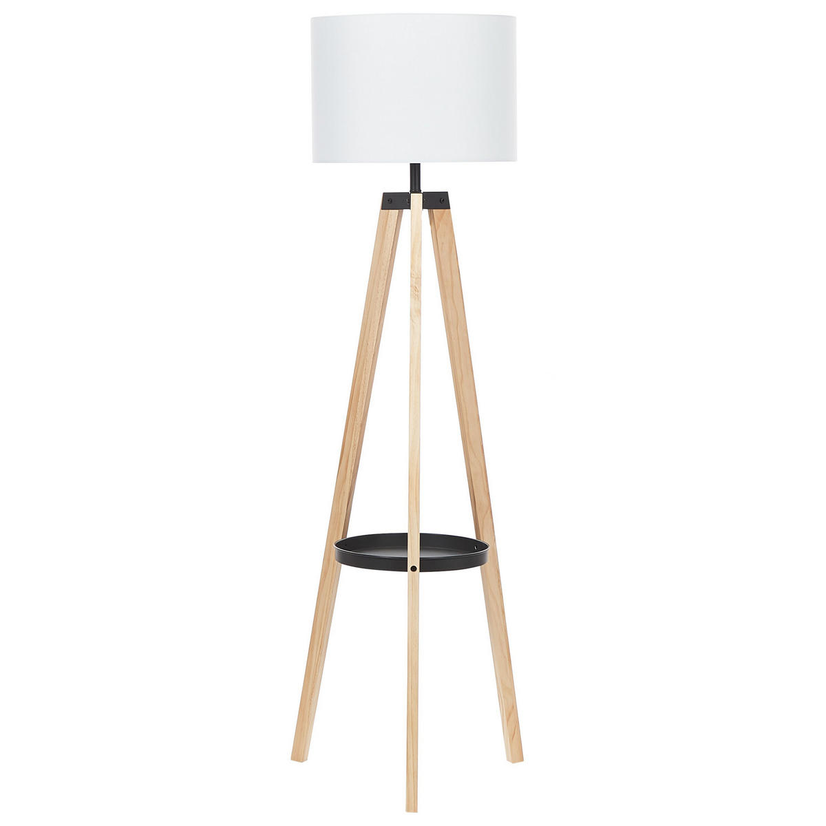 STEHLAMPE Bluff 41/41/149 cm - Hellbraun, Holz (41/41/149cm) - Beliani