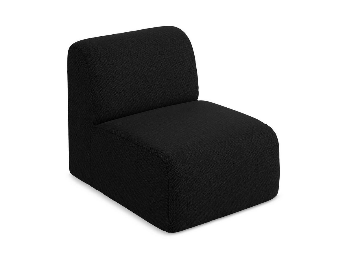 SOFAELEMENT Bouclé Stoff Schwarz - Schwarz, Holzwerkstoff/Kunststoff (70/75/94cm) - Makamii