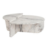 COUCHTISCH orion Marbre de Freesia - Weiß, Holzwerkstoff (9.5/90/35cm) - Calicosy