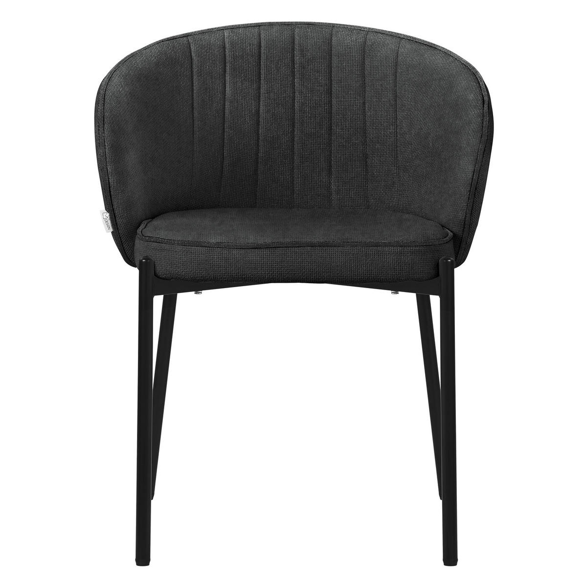 ESSZIMMERSTÜHLE 6er Set Anthrazit - Anthrazit/Schwarz, Textil/Metall (60/75/59cm) - ML-DESIGN