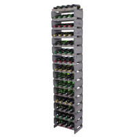 WEINREGAL VINOTECA FLEX PRO HxBxT 205x46x28cm 60 Flaschen auf 15 Ebenen Grau - Grau, Holz (46/205/28cm) - PROREGAL