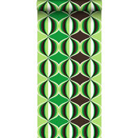 TAPETE grafisches Muster 53 cm x 10.05 m - Grün, Papier (53/1000cm) - Sanders & Sanders