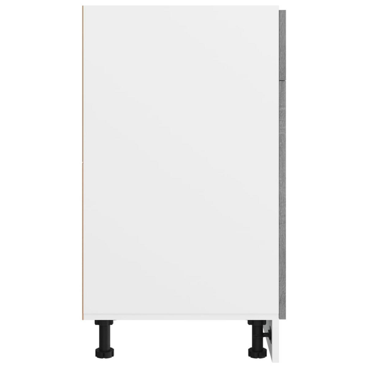 KÜCHENUNTERSCHRANK Lyon mit Schublade und Schrank mit 2 Ebenen, 40/46/81,5 cm, aus Holzwerkstoff, in Grau Sonoma - Grau, Holz/Metall (40/81.5/46cm) - vidaXL