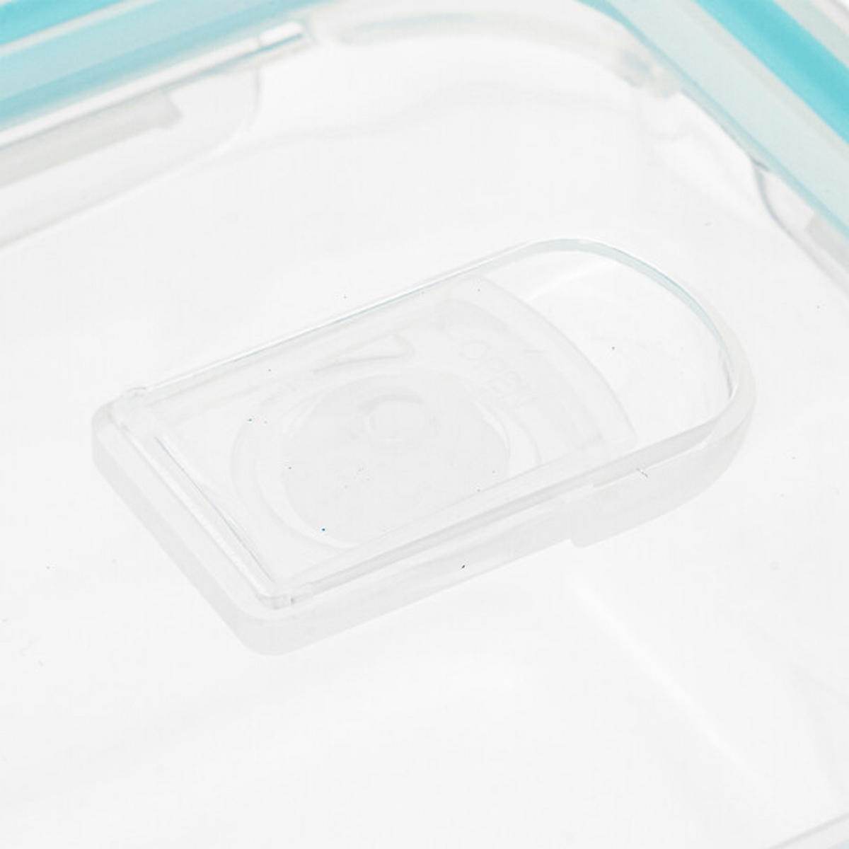 FRISCHHALTEDOSE Clipeat, Glas, Kunststoff, Blau, 800 ml - Blau, Glas (13.5/6.9/19.2cm) - 5five Simply Smart