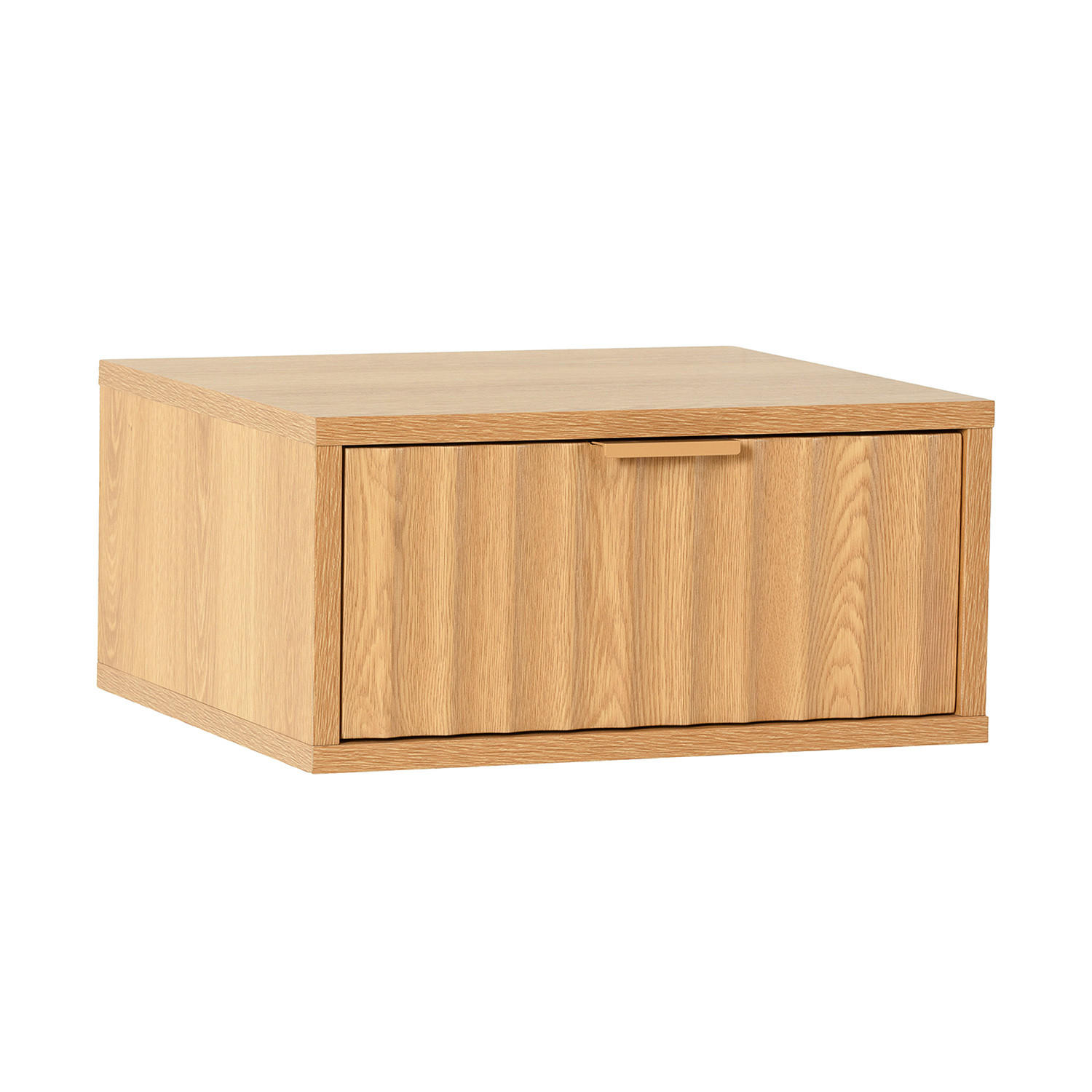 SCHWEBENDER NACHTTISCH Lluvia Eichenfarbe - Honigeiche, Holzwerkstoff (40/19/35cm) - VS Venta-stock