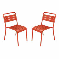 STUHL Bergame Terrakotta 2er-Set - Terracotta, Metall (59/79/43cm) - Concept Usine