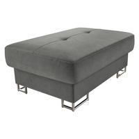 POLSTERHOCKER Cotere - Greige/Silberfarben, Holz/Metall (104/42/67cm) - MIRJAN24