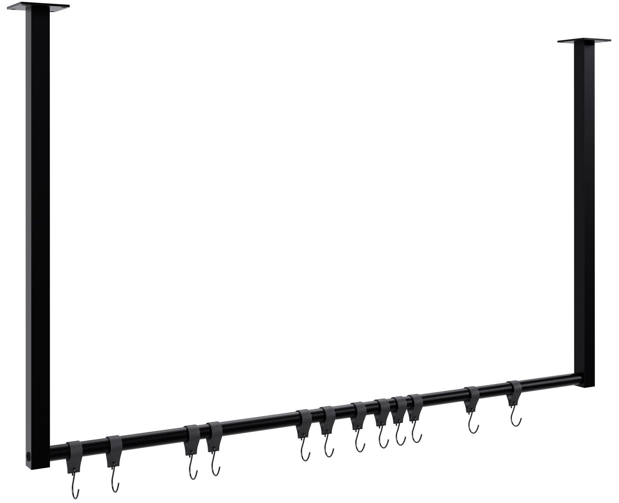 KLEIDERSTANGE Metall Schwarz - Schwarz, Metall (100/60/7cm) - CLP